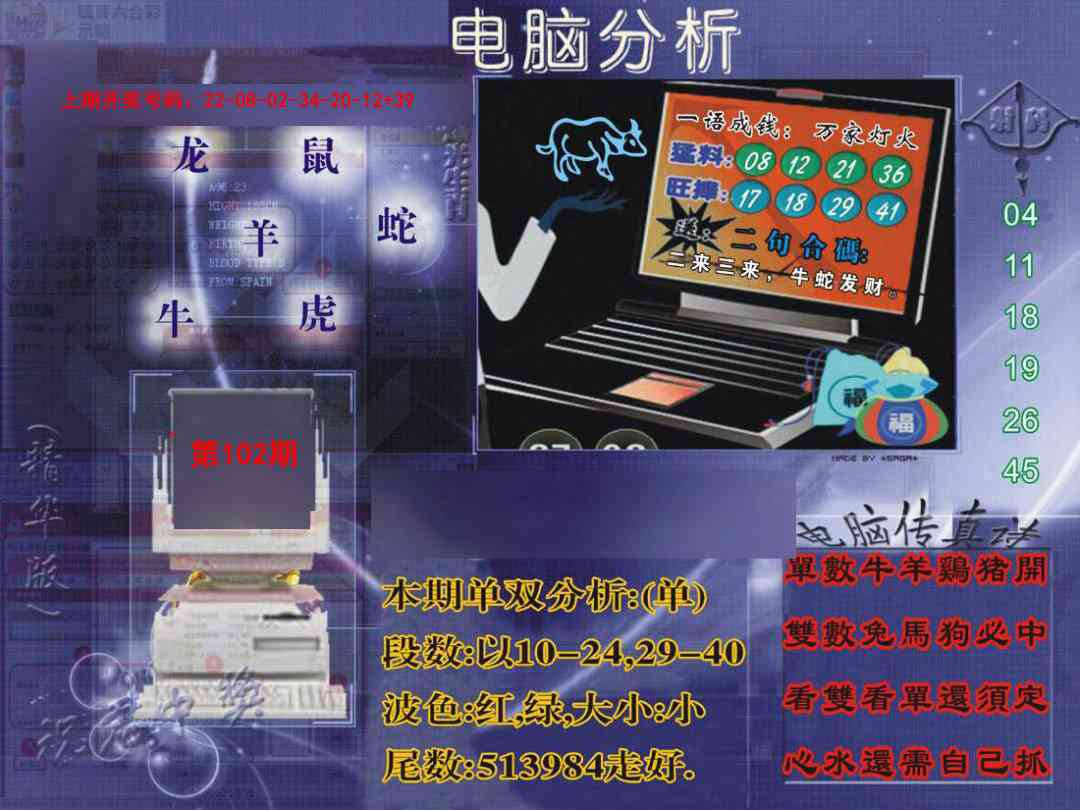102期正版电脑分析贴士報[图]